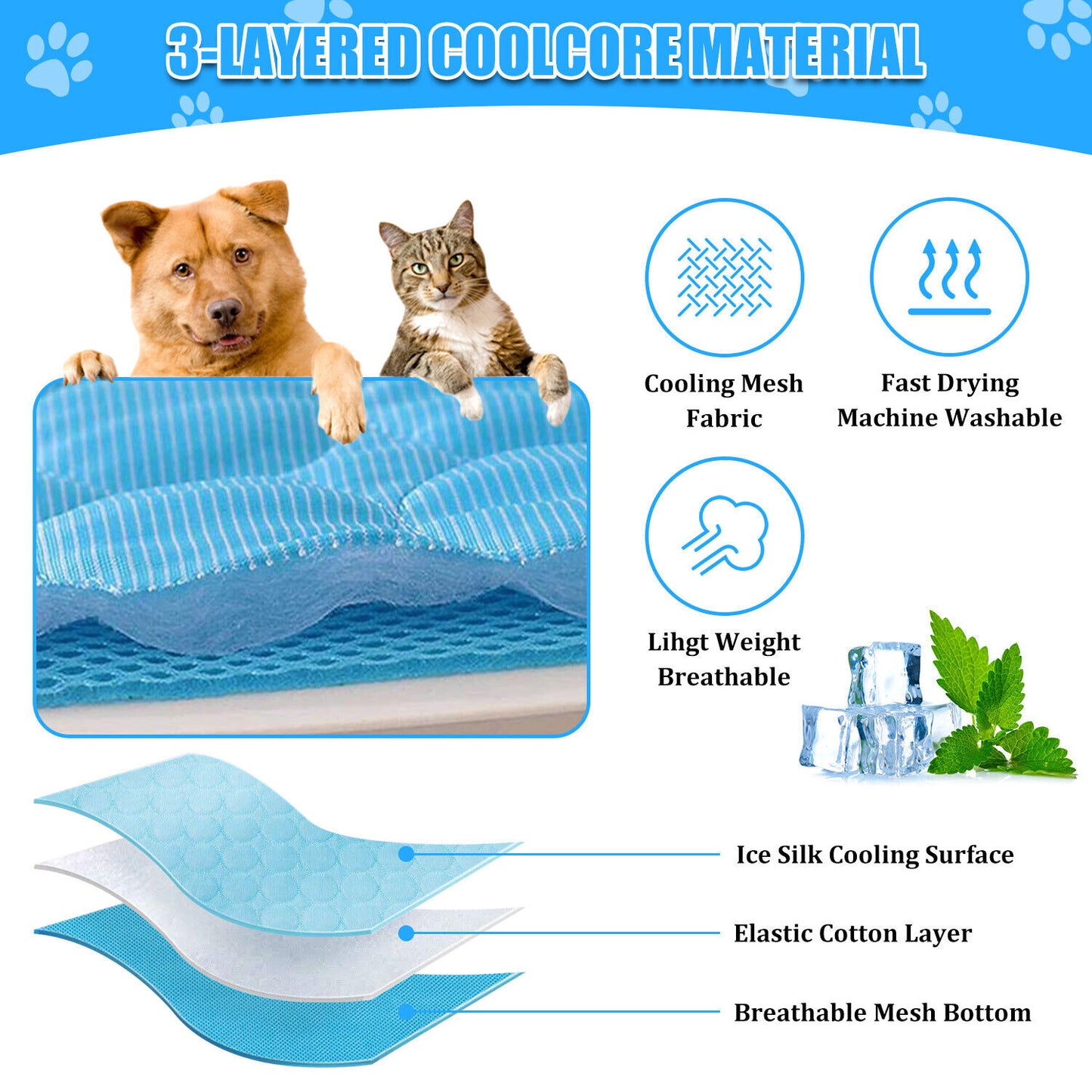 Pet Cooling Mat Cushion