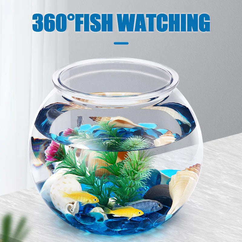 Round Desktop Aquariums for Mini Fish