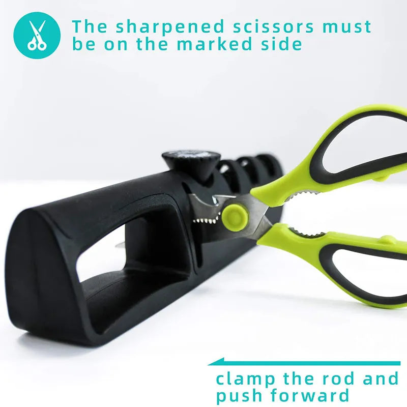 Adjustable 4-Stage Knife & Scissors Sharpener Tool