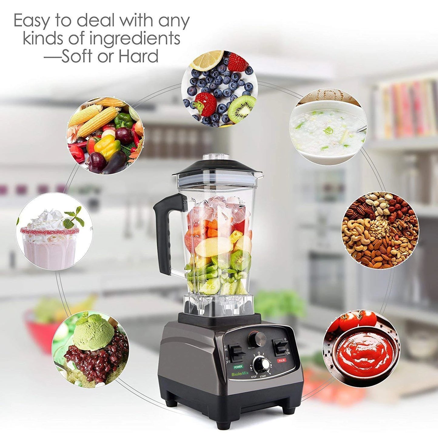 2200W Blender: 2L Commercial-Grade Juicer