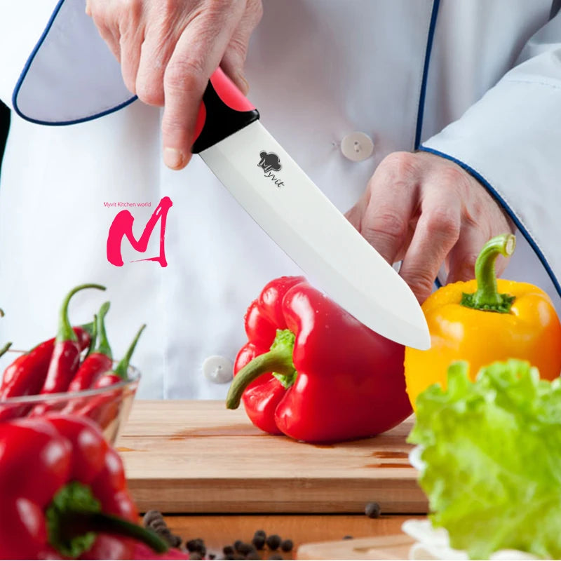 High-Quality Ceramic Chef Knives Set + Peeler