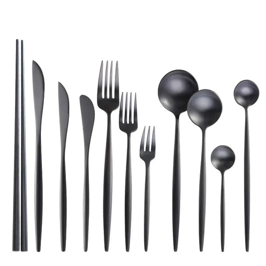 Stainless Steel Cutlery Set - Silverware & Chopsticks