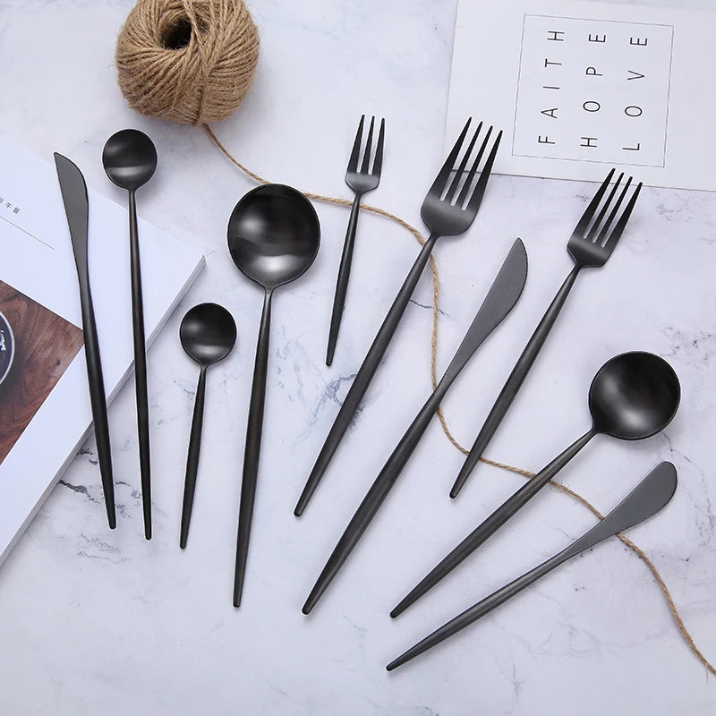 Stainless Steel Cutlery Set - Silverware & Chopsticks