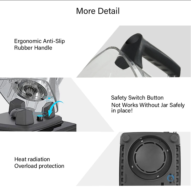2200W Blender: 2L Commercial-Grade Juicer