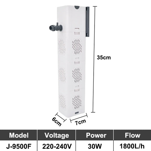 Silent Aquarium Pump: Submersible Filter with Oxygen Aerator