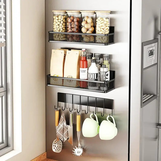 Magnetic Fridge Spice Rack Set - 3-Pc Space Saver