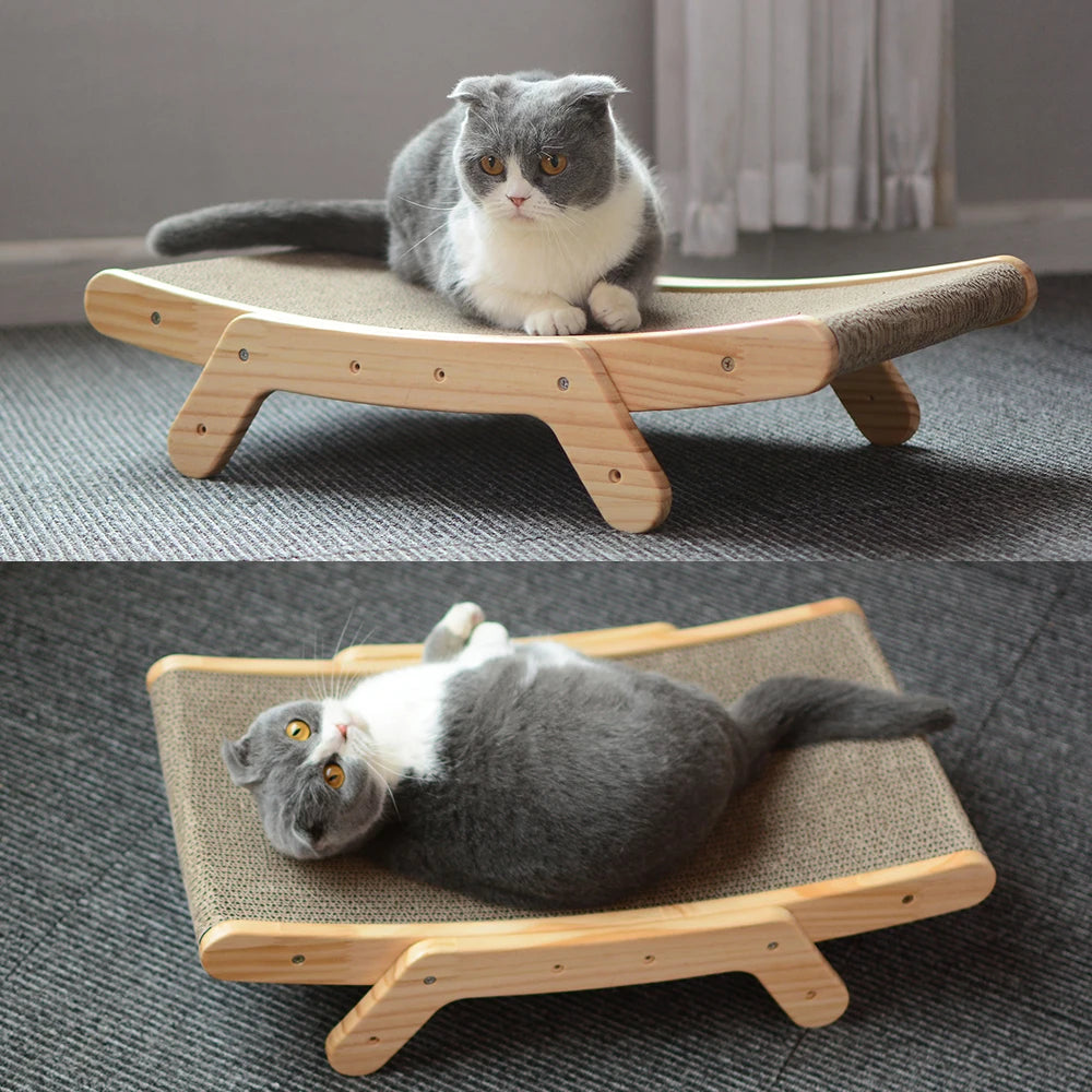 3-in-1 Cat Scratch Board Bed & Nail Grinder