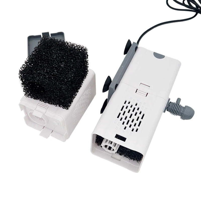 Silent Aquarium Pump: Submersible Filter with Oxygen Aerator