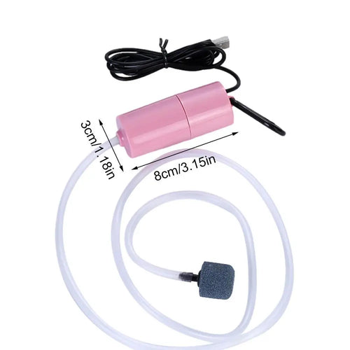 Oxygen Pump Low Noise USB Rechargeable for Aquarium