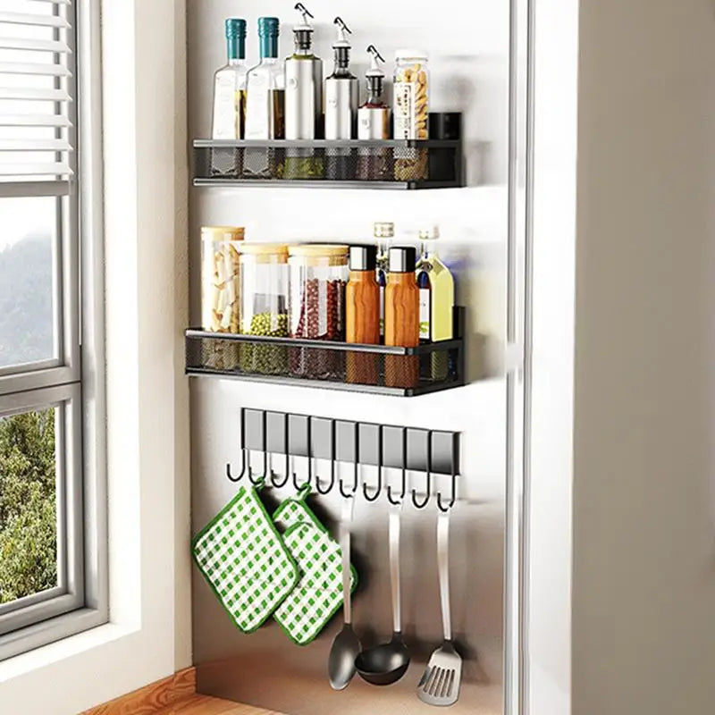 Magnetic Fridge Spice Rack Set - 3-Pc Space Saver