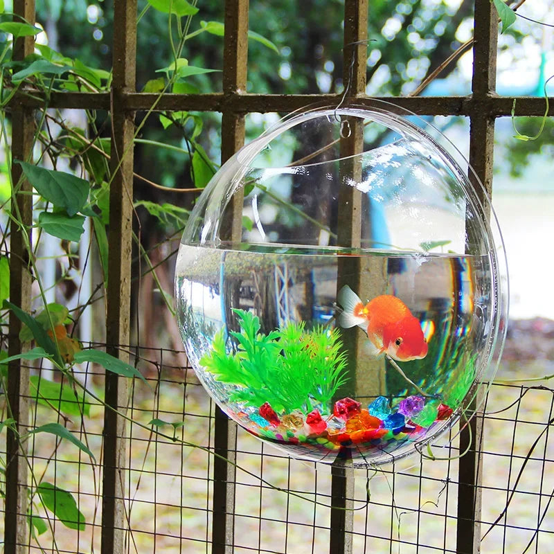 Wall-Mounted Acrylic Fish Bowl Hanging Aquarium