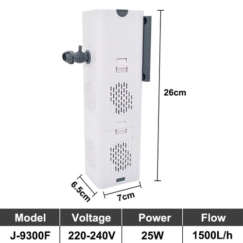 Silent Aquarium Pump: Submersible Filter with Oxygen Aerator