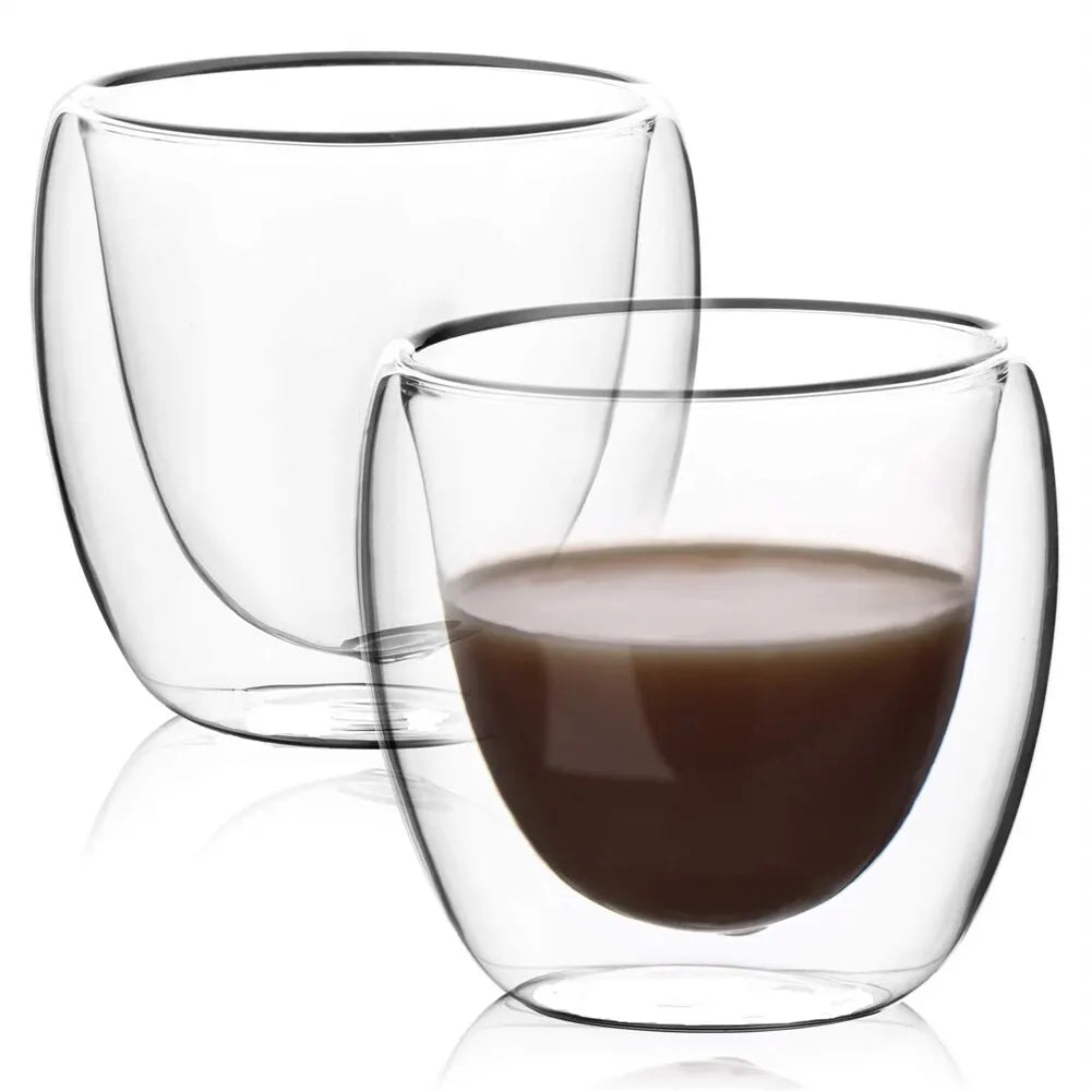 Insulated Double Wall Glass Mugs