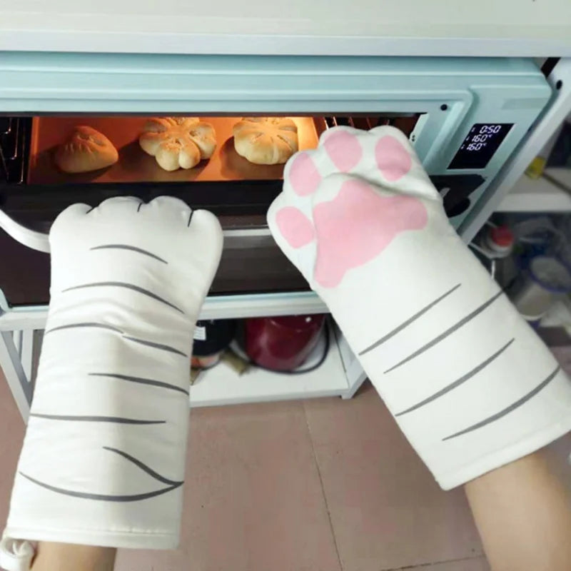 Cotton Oven Mitts Heat-Resistant