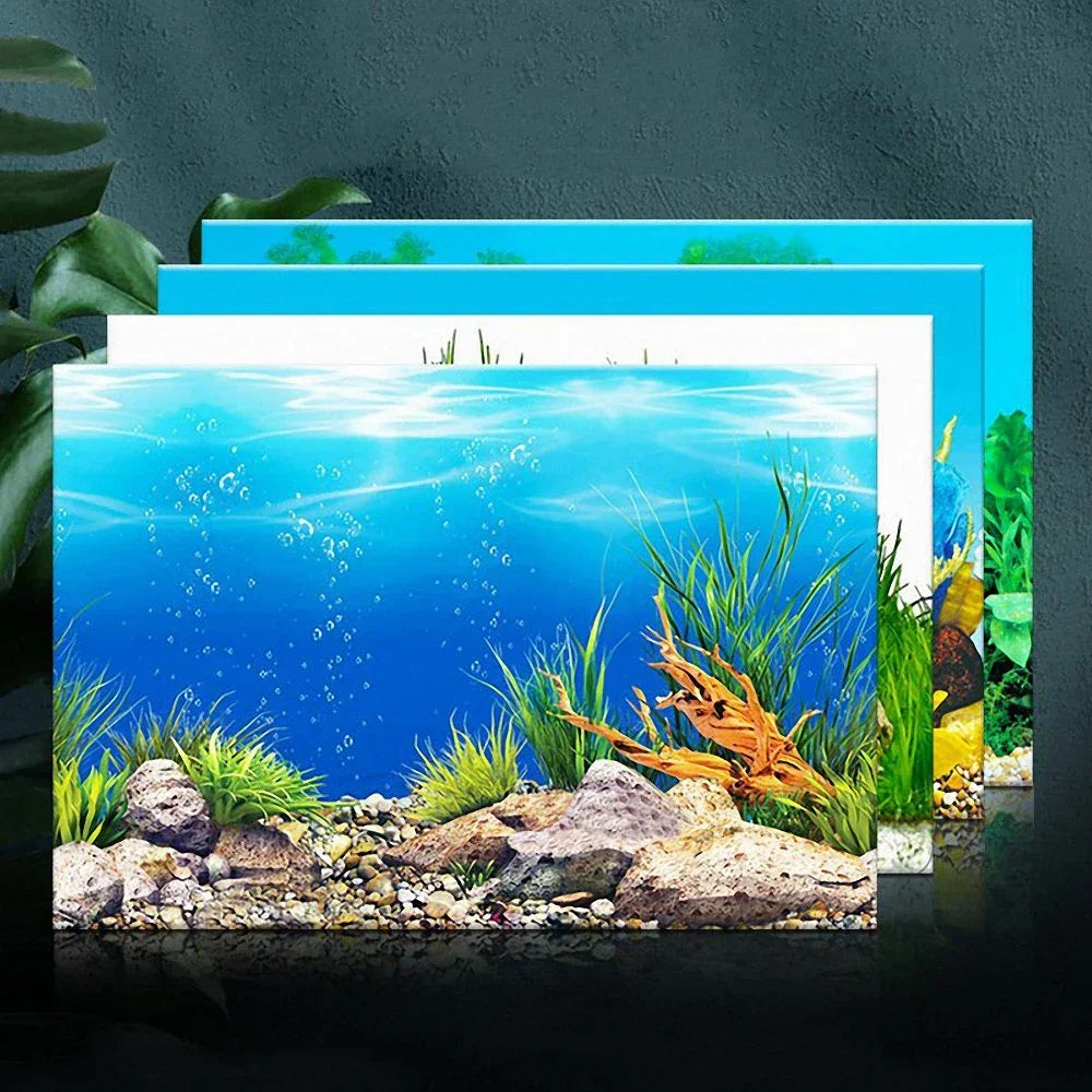 3D Double-sided Aquarium Landscape Sticker Poster