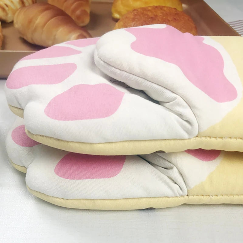 Cotton Oven Mitts Heat-Resistant