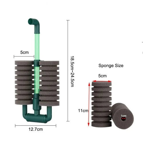 Bio Sponge Filter with Air Pump for Aquariums and Ponds