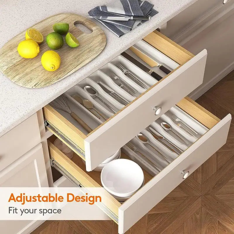 Expandable Cutlery Tray: Fork, Knife & Spoon Organizer Drawer