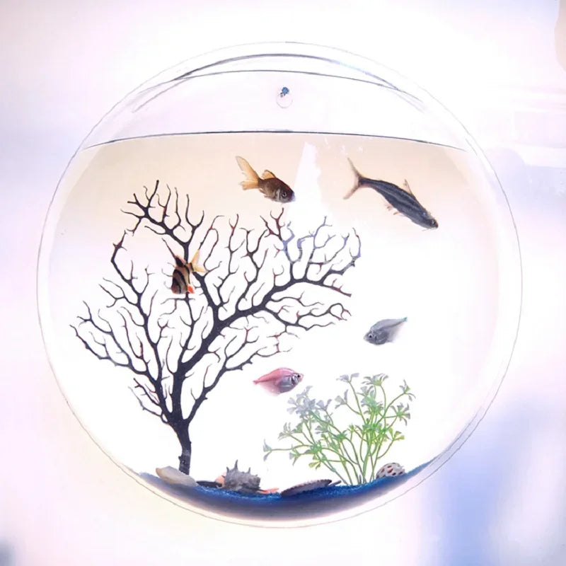 Wall-Mounted Acrylic Fish Bowl Hanging Aquarium