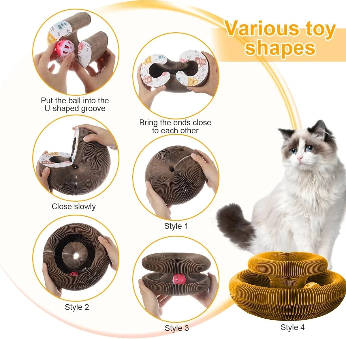 Magic Organ Round Cat Scratcher & Claw Grinder