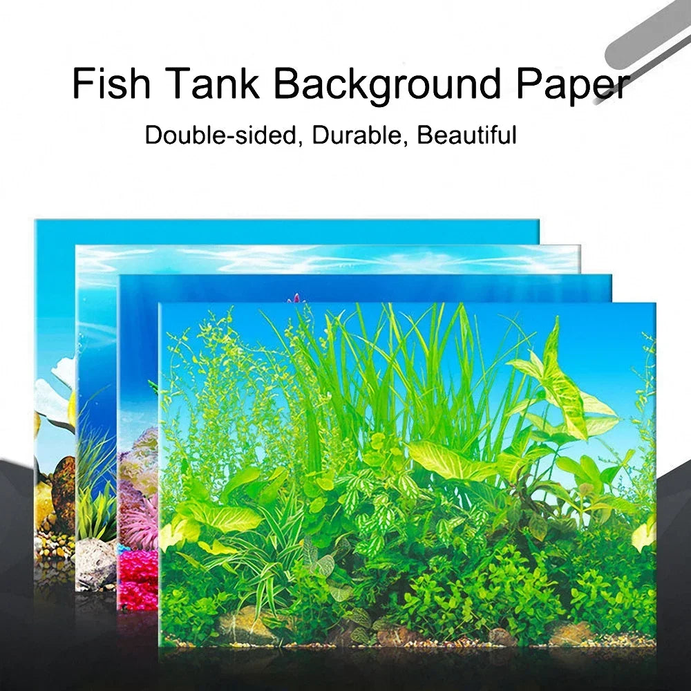 3D Double-sided Aquarium Landscape Sticker Poster