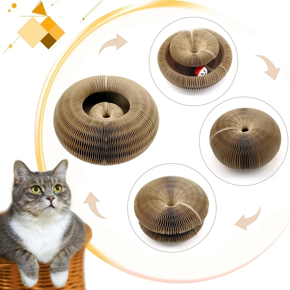 Magic Organ Round Cat Scratcher & Claw Grinder