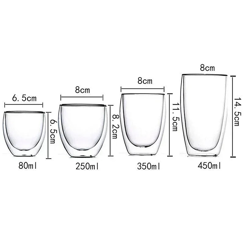 Insulated Glass Coffee Mug Collection