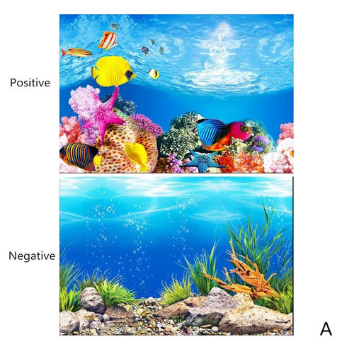 3D Double-sided Aquarium Landscape Sticker Poster