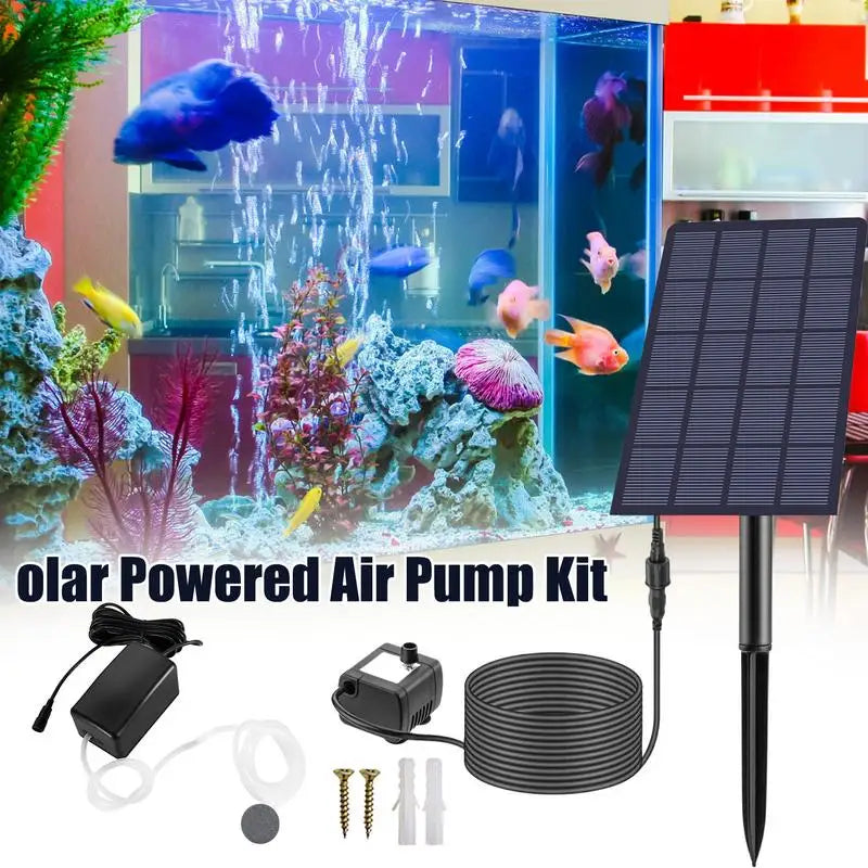 Solar Powered Oxygenator Aquarium And Pond Air Pump