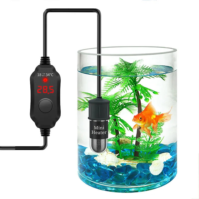 Compact Submersible Aquarium Heater Mini Heating Rod for Fish Tanks