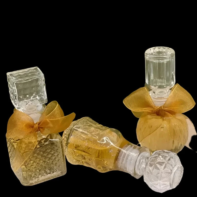 French Carved Whiskey Bottle Set