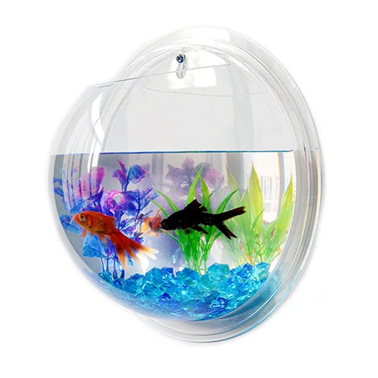 Wall-Mounted Acrylic Fish Bowl Hanging Aquarium