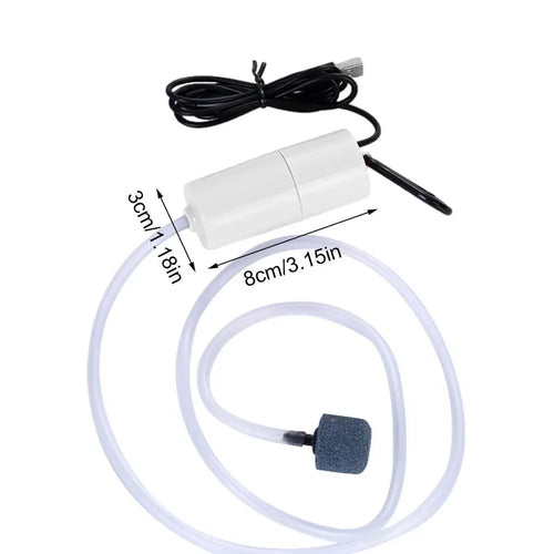 Oxygen Pump Low Noise USB Rechargeable for Aquarium