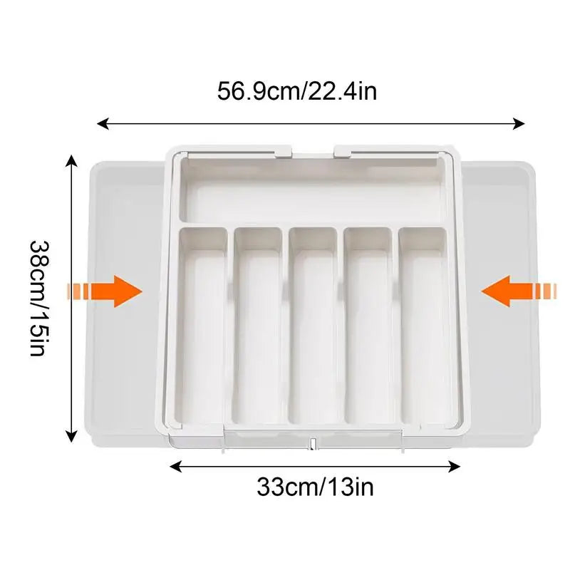 Expandable Cutlery Tray: Fork, Knife & Spoon Organizer Drawer