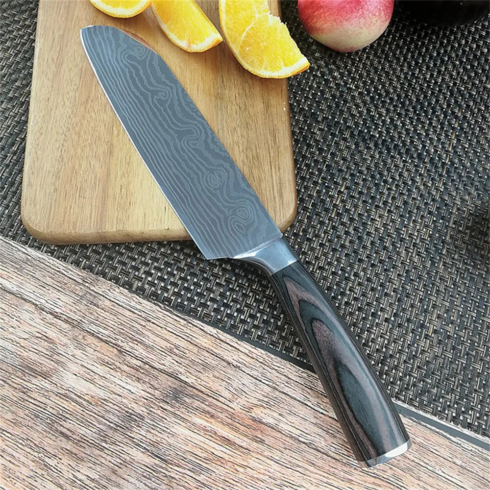 7-Inch Santoku Carbon Steel Chef Knife