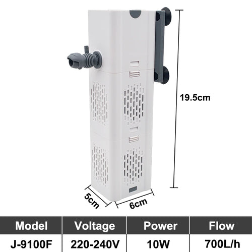 Silent Aquarium Pump: Submersible Filter with Oxygen Aerator