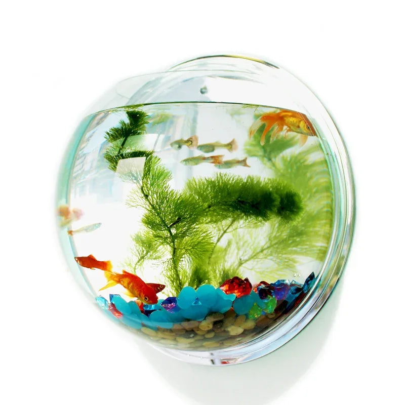 Wall-Mounted Acrylic Fish Bowl Hanging Aquarium