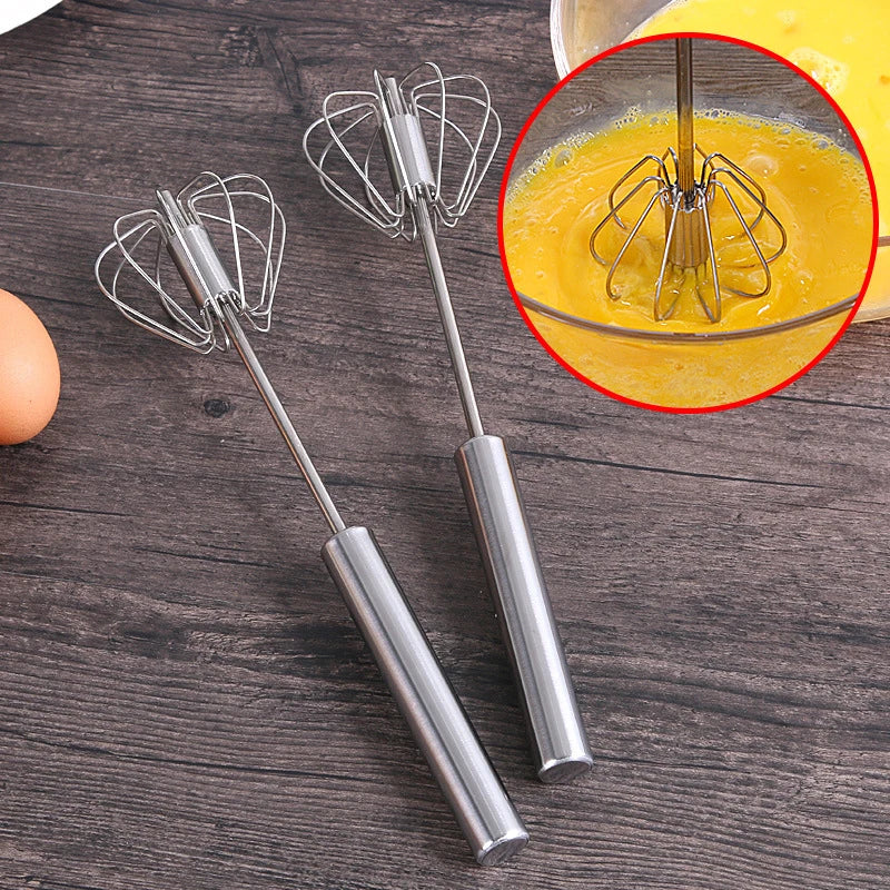 Self-turning egg Beater Manual Hand Mixer for Creams and Eggs Essential Kitchen Tool