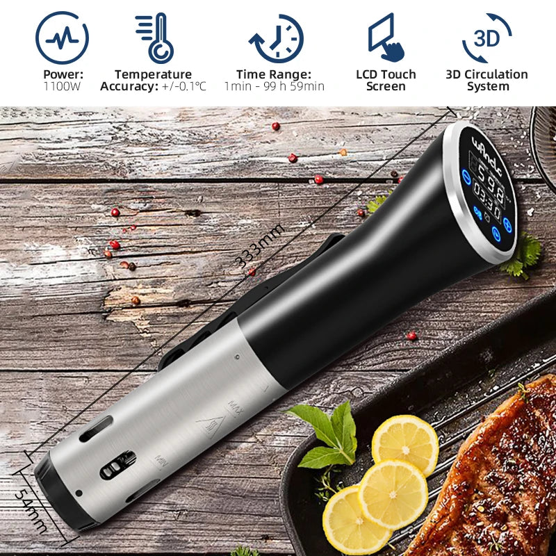 1100W Sous Vide Cooker LCD Touch Immersion Circulator