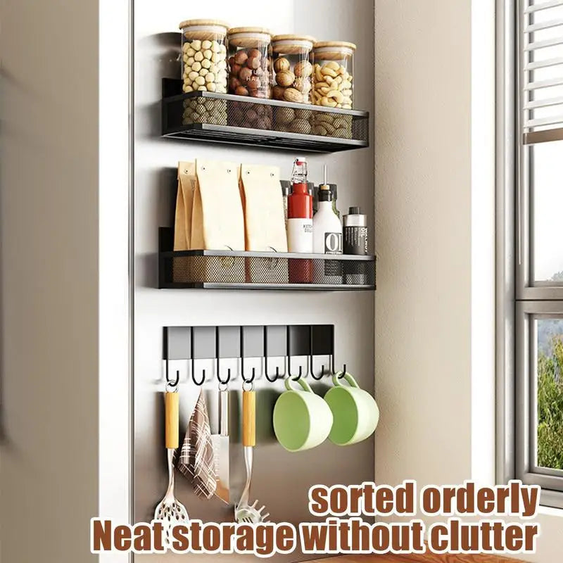 Magnetic Fridge Spice Rack Set - 3-Pc Space Saver