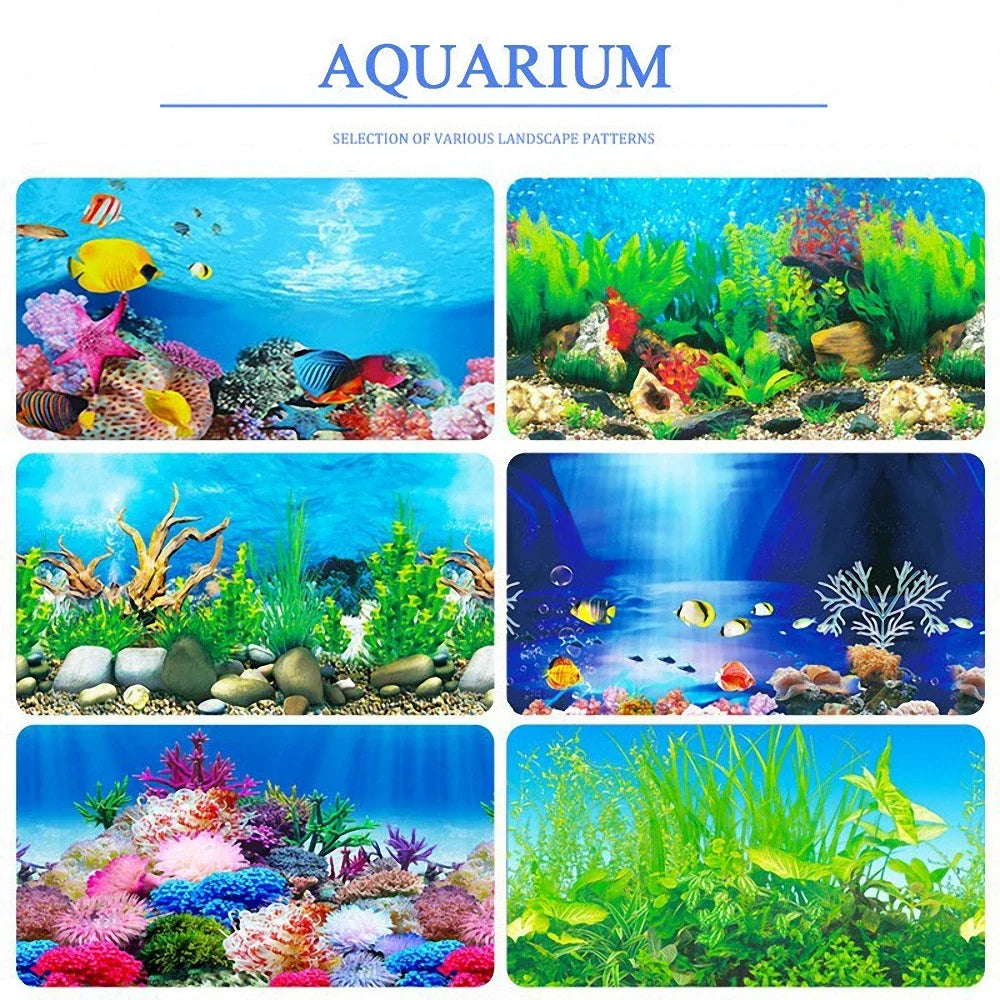 3D Double-sided Aquarium Landscape Sticker Poster