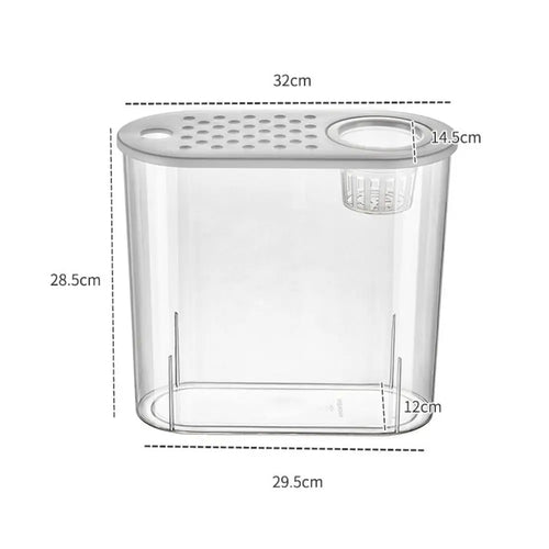 Plastic Transparent Belt Cover Oval Water Culture Fish Tank