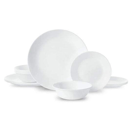 Winter Frost White 12-Piece Dinnerware Set