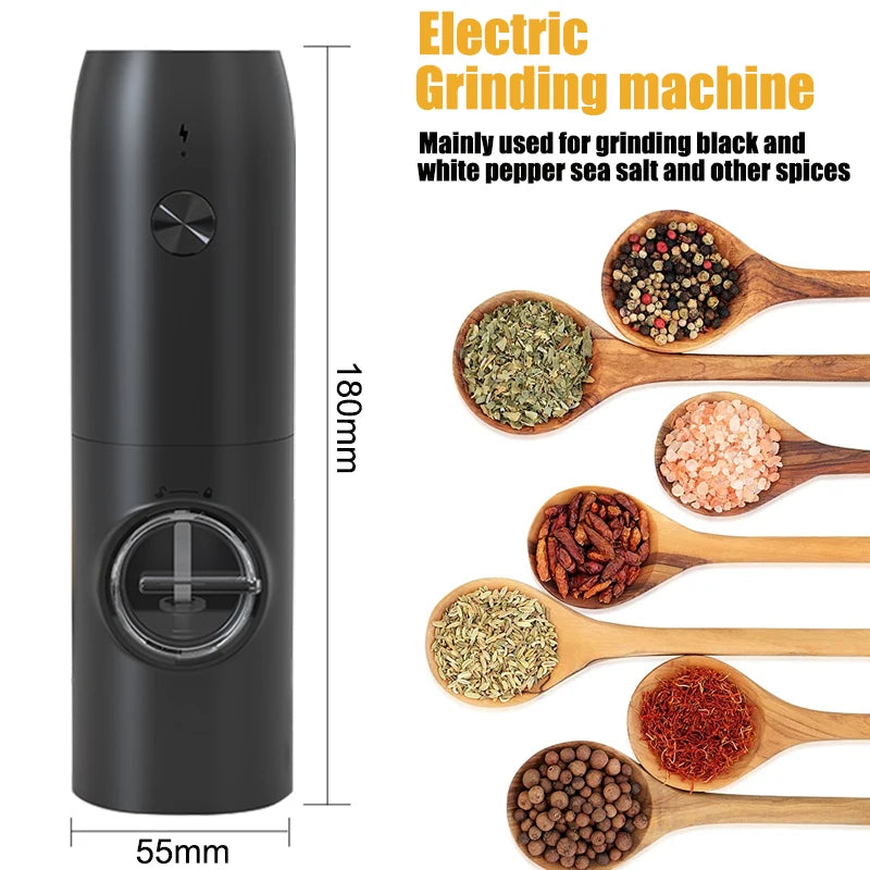 USB Pepper & Salt Grinder: Adjustable with LED