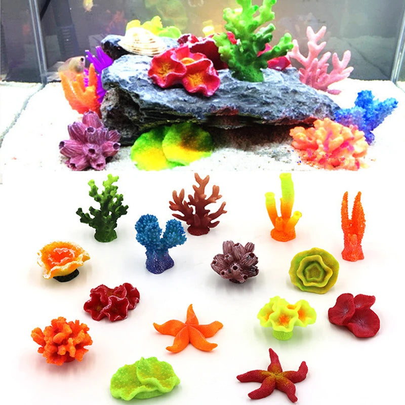 Mini Resin Fish Tank Plant Decorations