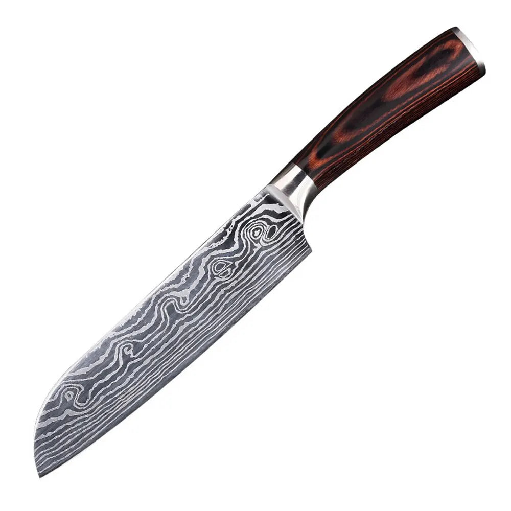 7-Inch Santoku Carbon Steel Chef Knife