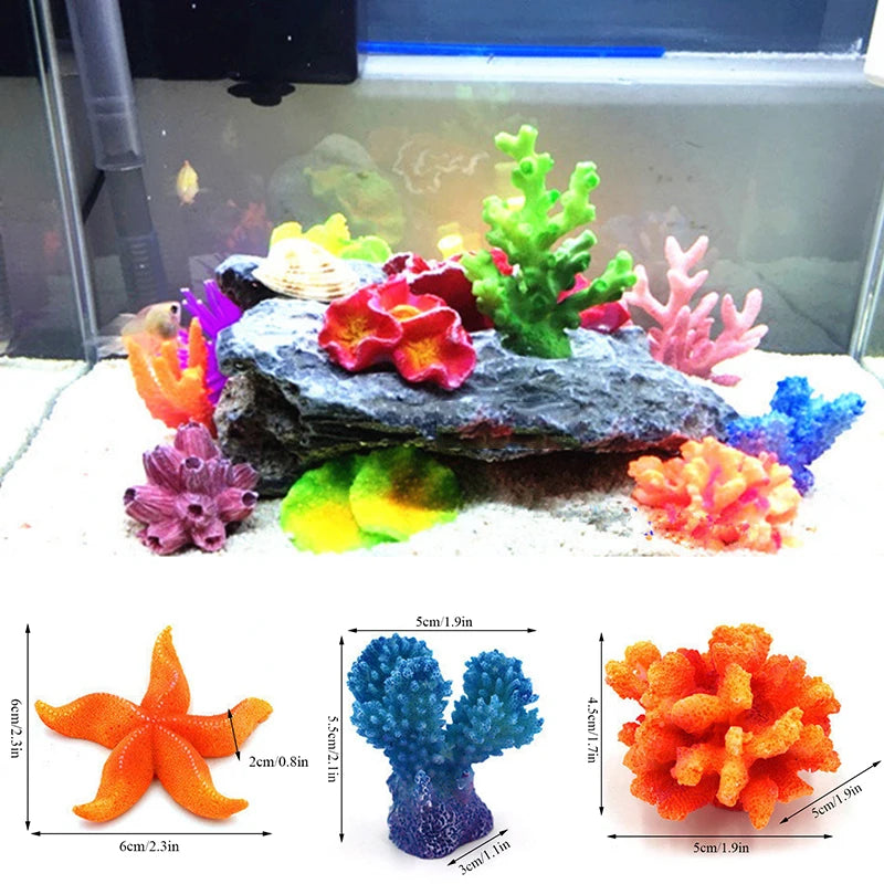 Mini Resin Fish Tank Plant Decorations