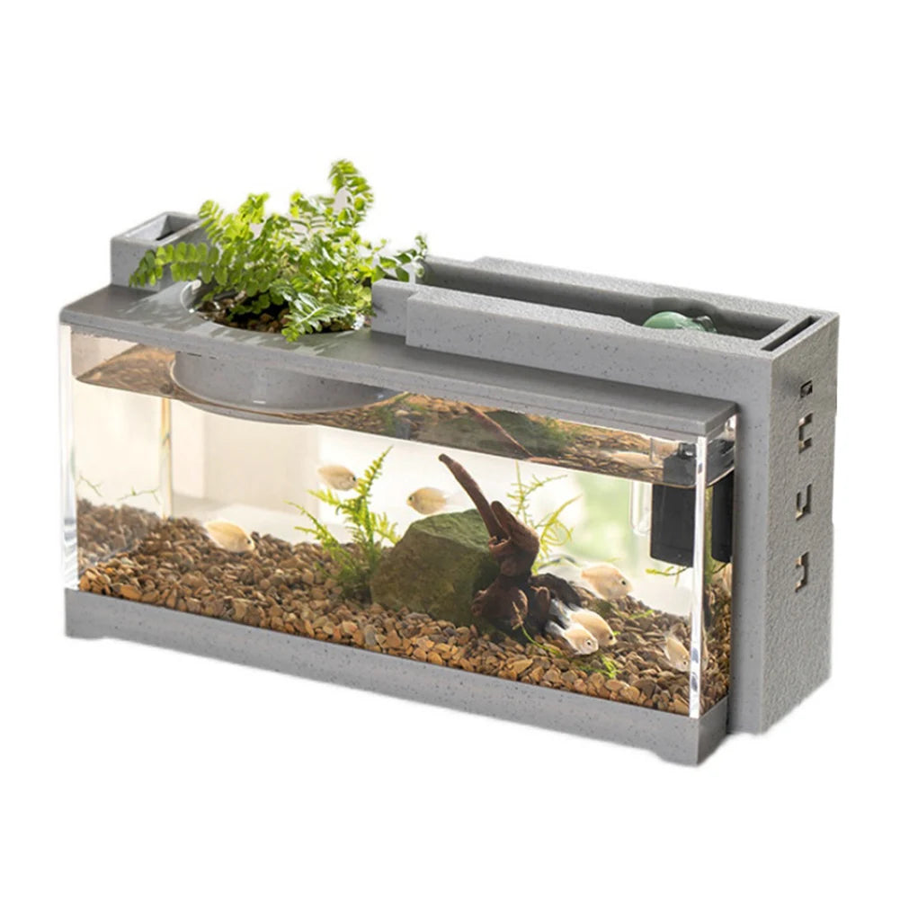 Multi-Functional Aquarium with Built-In Plant Oxygen Bar