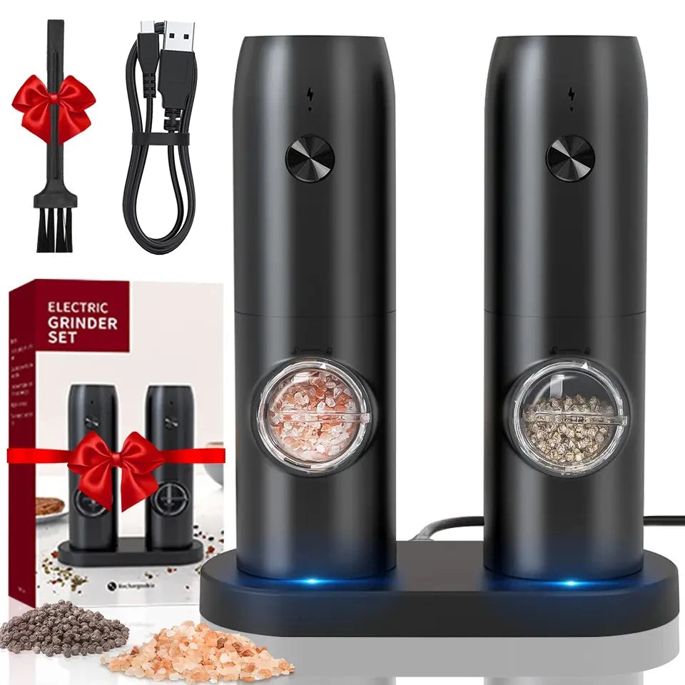 USB Pepper & Salt Grinder: Adjustable with LED