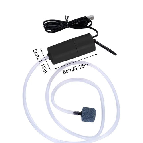 Oxygen Pump Low Noise USB Rechargeable for Aquarium